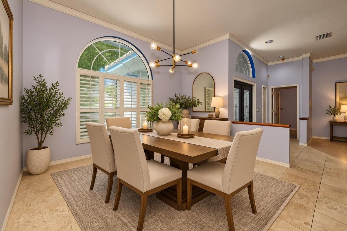 staged dining room
