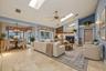 staged family room and eat in kitchen area