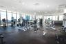 nice size fitness room with views of the city all the way to Tampa Bay