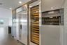 Full wine fridge and Miele coffee machine