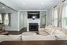 with wood burning fireplace