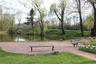 One of many parks in the village.