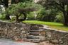 Slate walkway from front door to basement entry