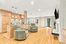 The open floor plan offers versatility to use the living space as suits your needs.