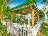 Covered porch swing.