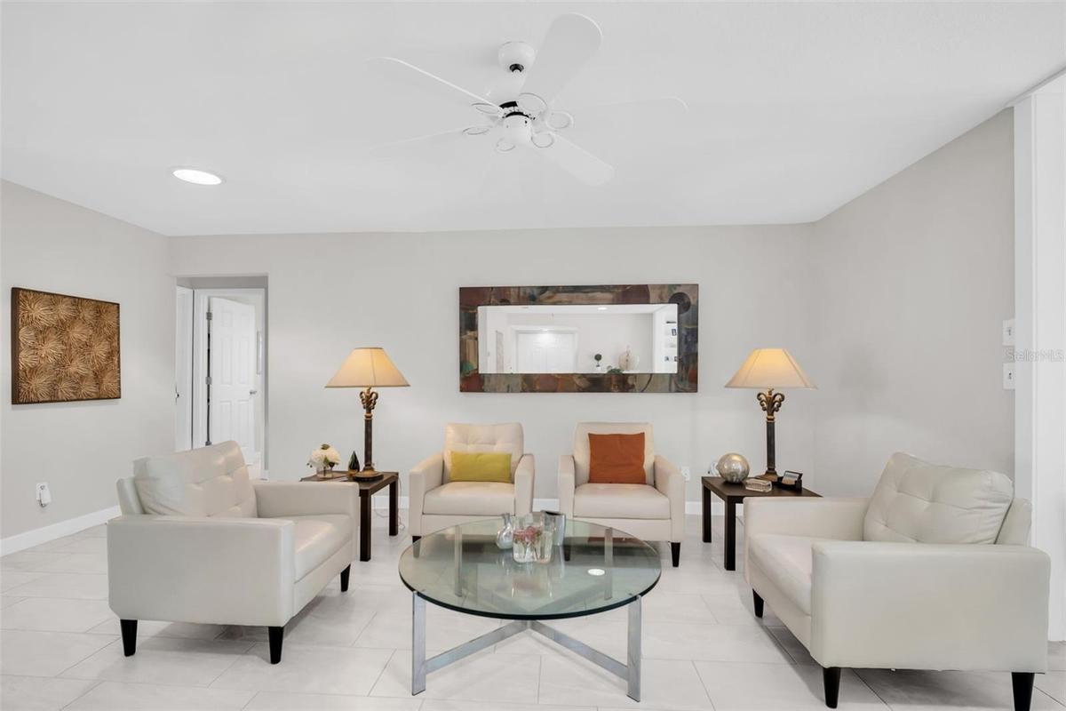 Spacious front living room & neutral colors throughout the home~