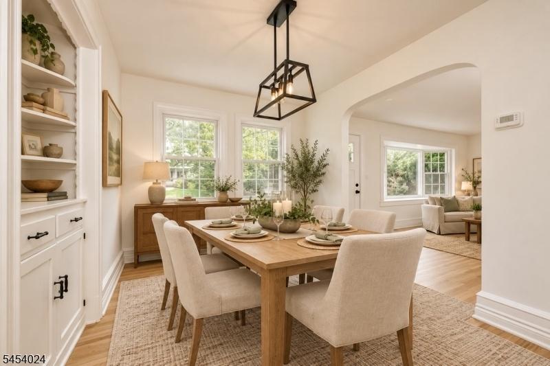 Dining room virtually staged