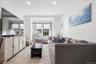Large living room provides plenty of space for comfortable seating area