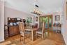 Dining room with sliders to deck
