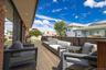 Large outdoor deck for lounging and entertaining
