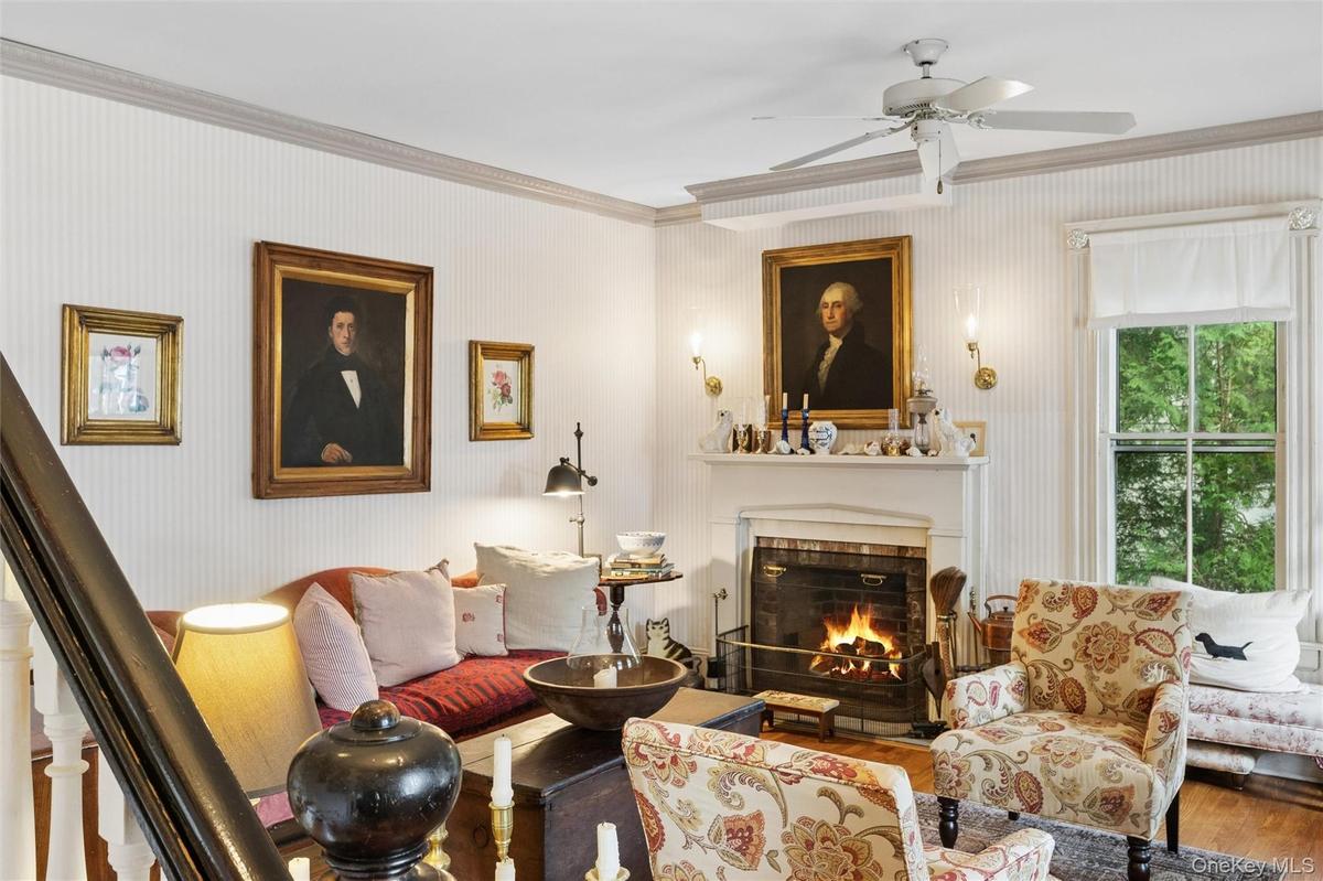Great view of fireplace