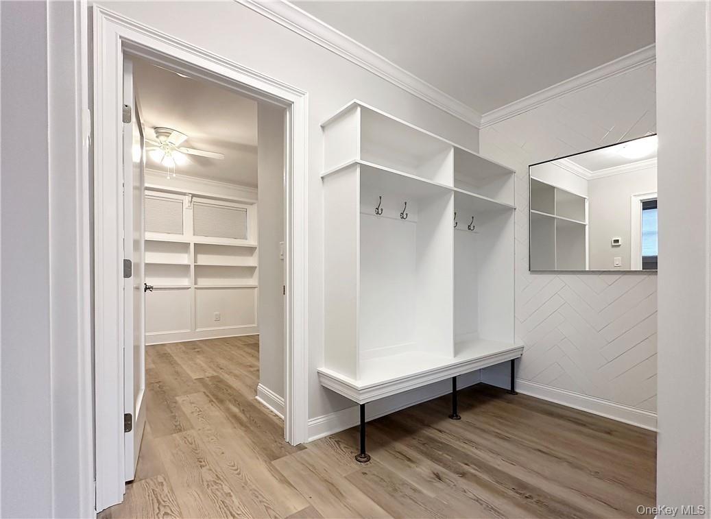 Entrance hall with storage.