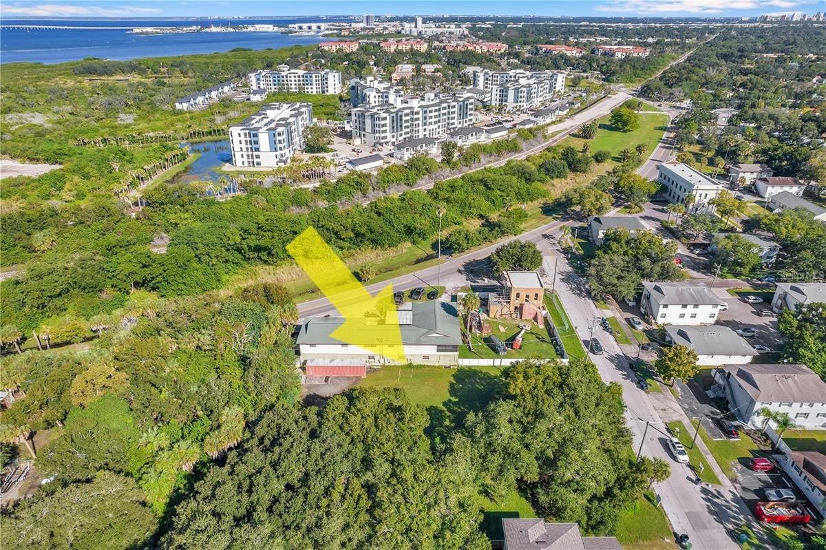 Photo taken before lot was cleared and fenced