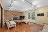 with wood burning fireplace