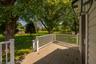 Deck in backyard