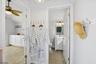 Pool house powder room