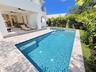 Heated saltwater pool and hot tub spa