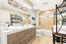 Guest Bath with Tub & Glass-Enclosed Shower
