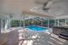 The generous covered area provides a comfortable place to escape the Florida sunshine or take shelter from those quick afternoon showers.