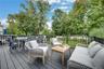 The deck right off the kitchen creates a seamless connection between indoor and outdoor living.