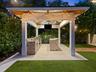 Outdoor kitchen under the pergola