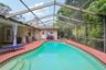 Caged pool area