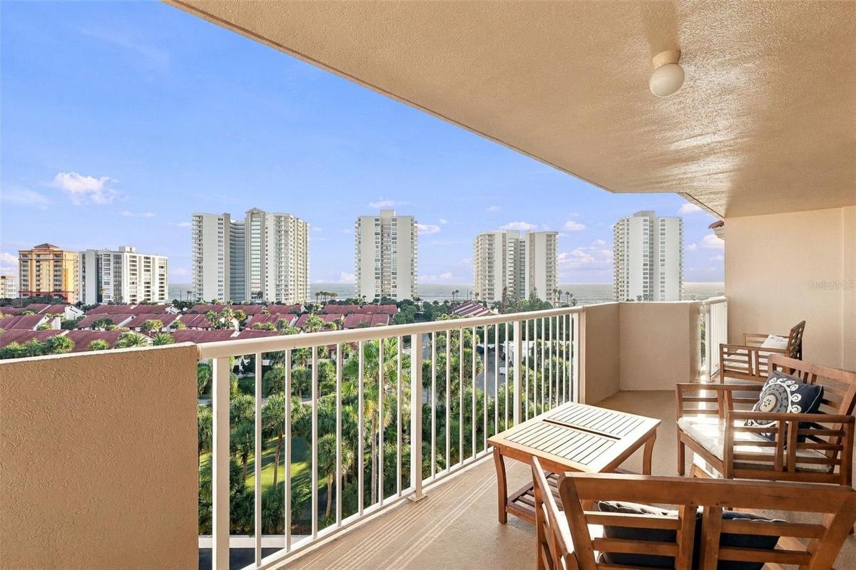 Upper level balcony accessible from bedroom and sitting room