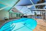 Multiple shady spaces to enjoy the pool
