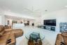 Plenty of space for a seating area and tv area