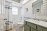 Hall Bathroom with tub.
