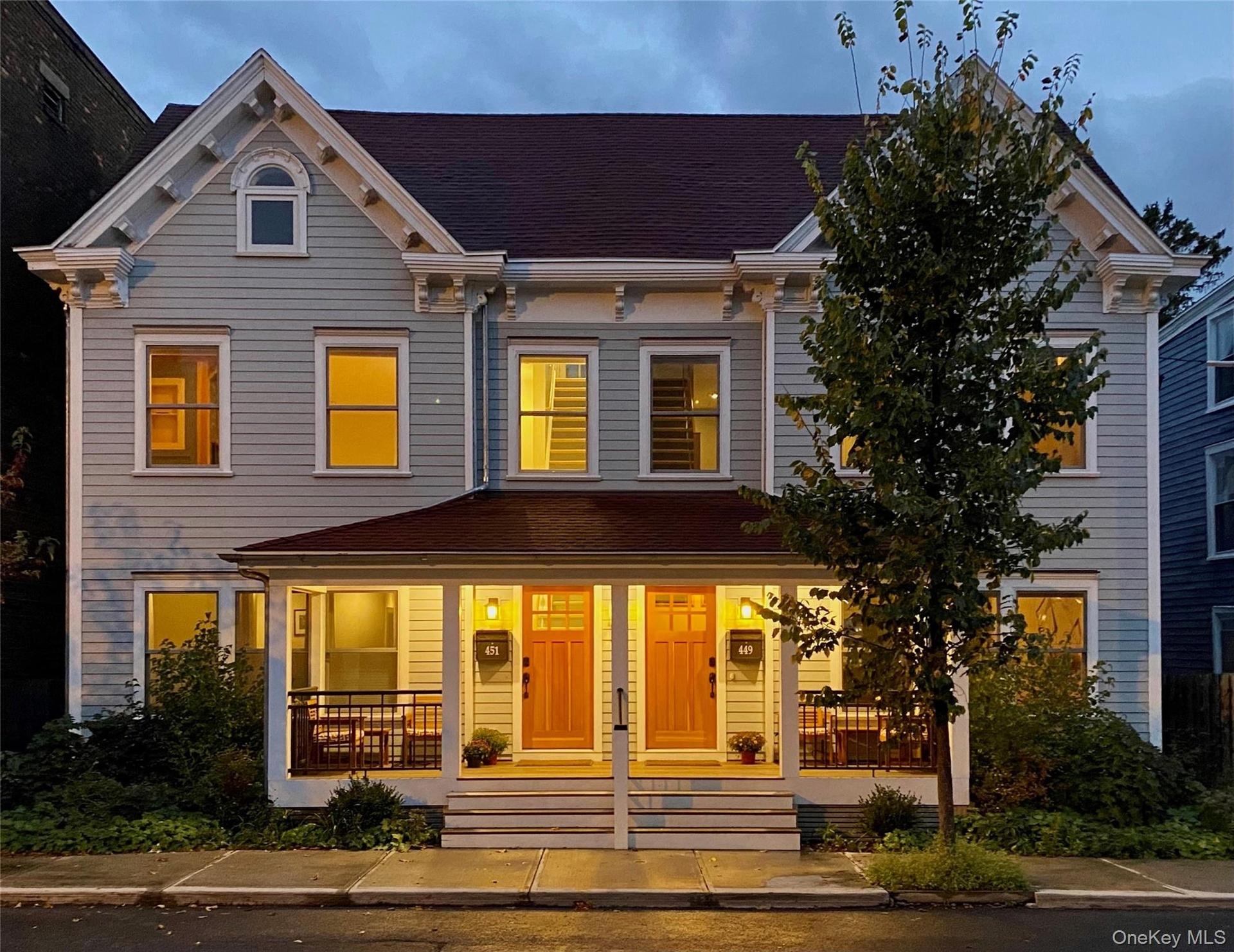 449-451 State St, Hudson. Double townhouse on three floors. In the heart of Hudson with easy access to Warren Street shops, restaurants, galleries, Am