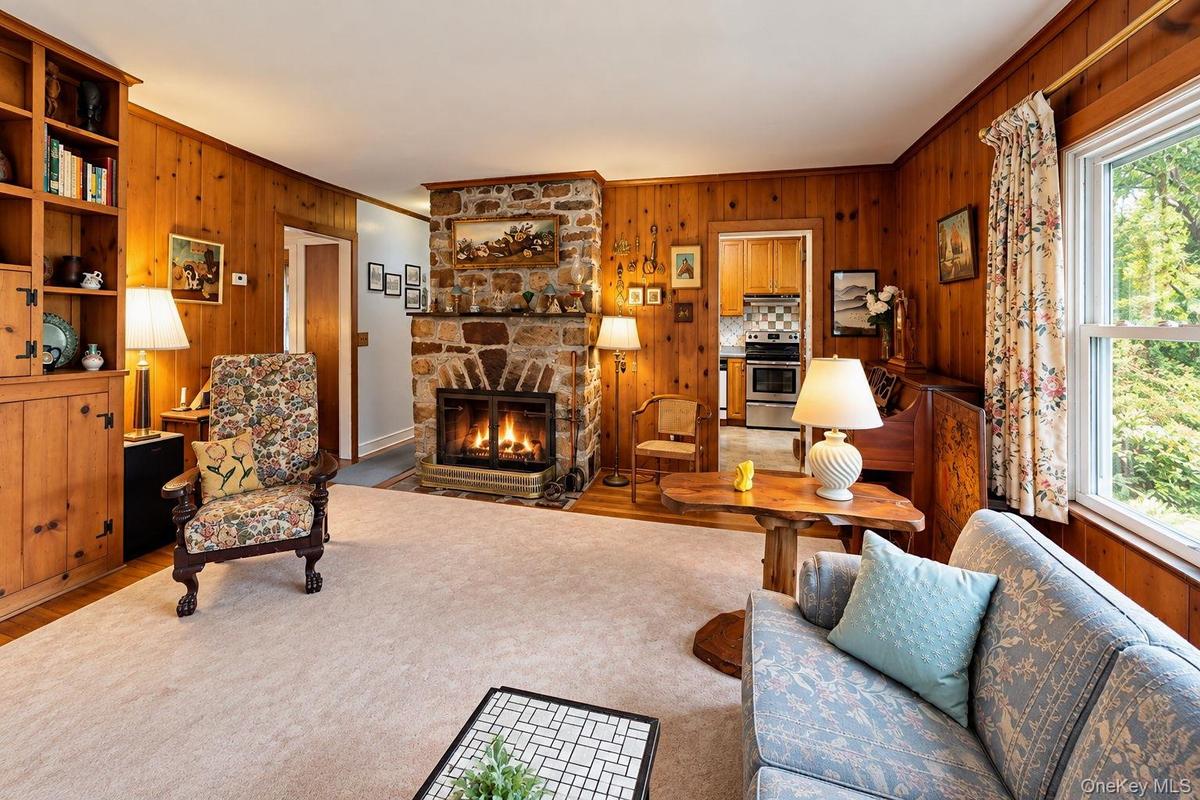 Wood burning fireplace