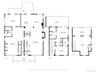 Three story main residence floor plan. First floor covers both sides of townhouse.