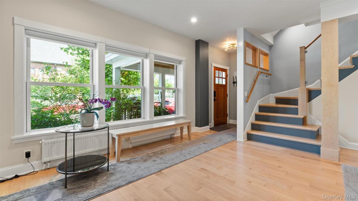 Entrance into 449 State. Three bedrooms, three full bath. Decks on each level.