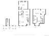 Floor plan of two bedroom, two bath apartment on 2nd and 3rd floor.