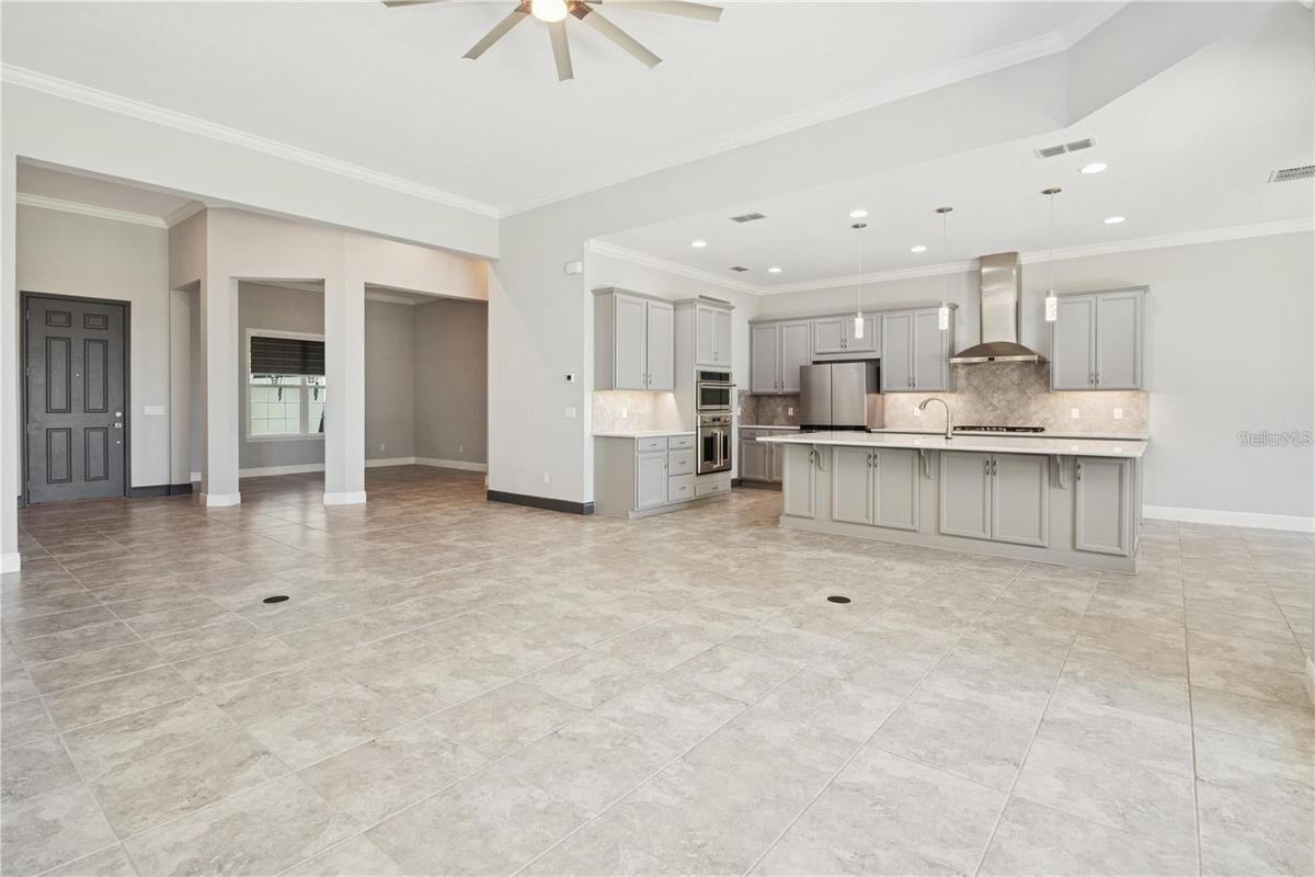 Great room to kitchen, with formal dining area as well and dinette (not in photo)