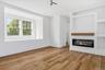 Second floor master suite with ensuite and walk in closet and fireplace.