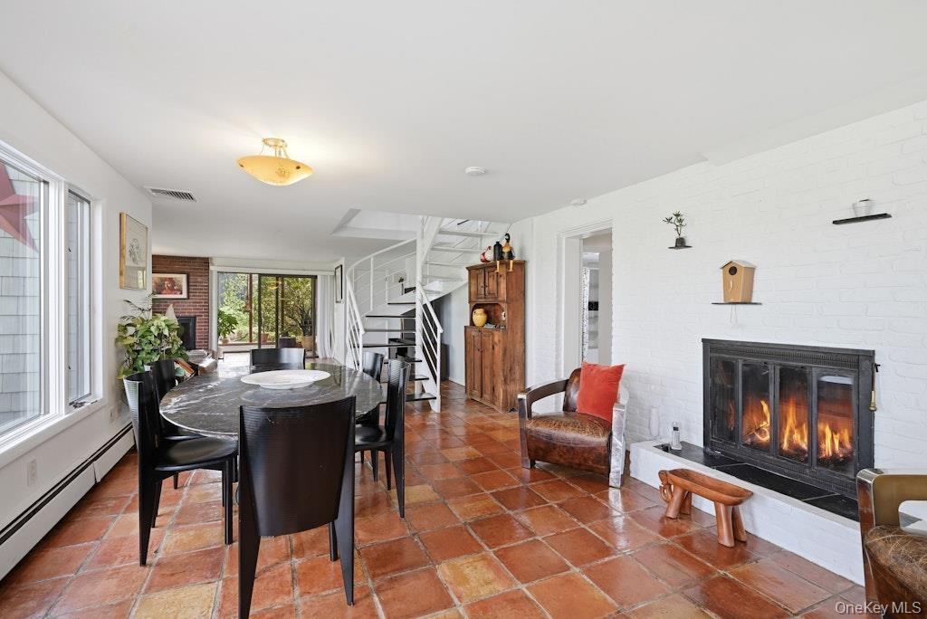 with fireplace
