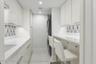 Laundry room with office space