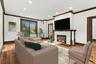 From fireplace to backyard, the living room connects it all.