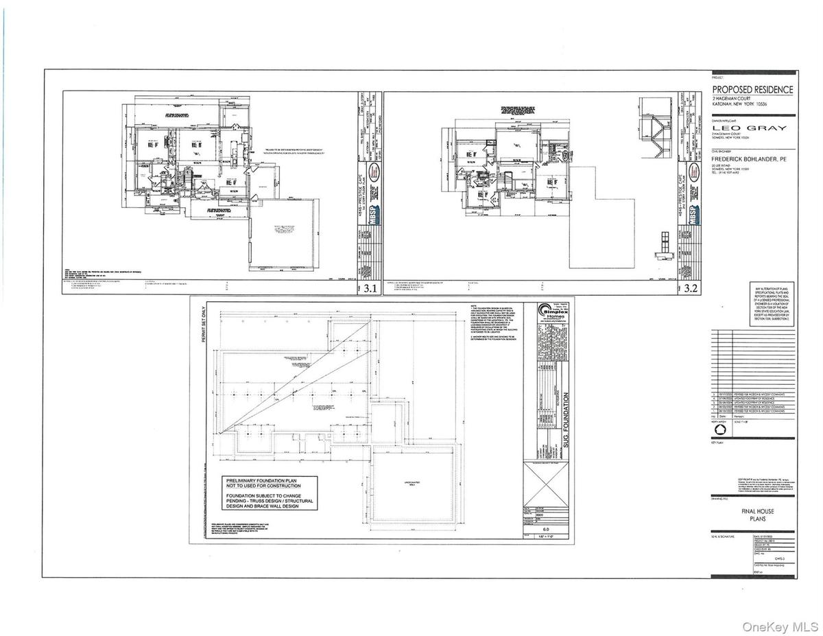 Proposed build and preliminary foundation plan