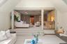 The family room opens to the living room, creating a seamless flow.