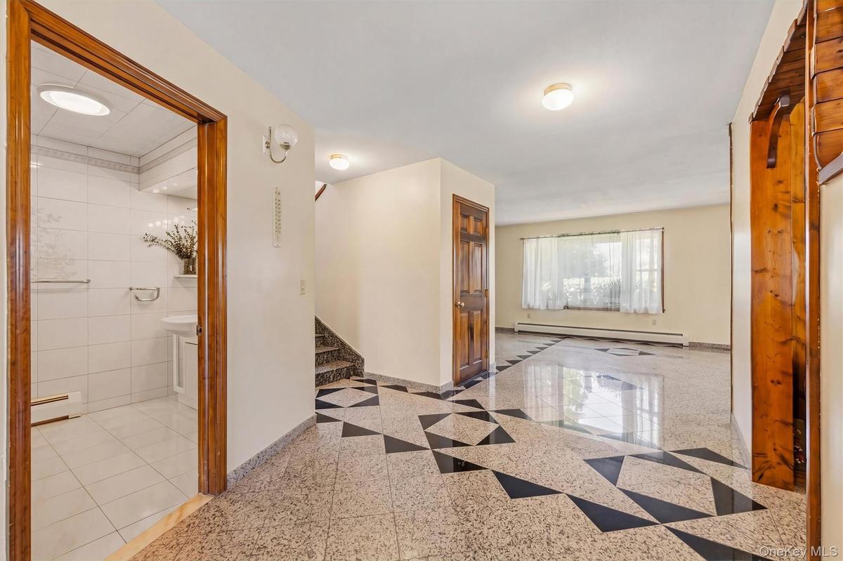 Hall looking into family room