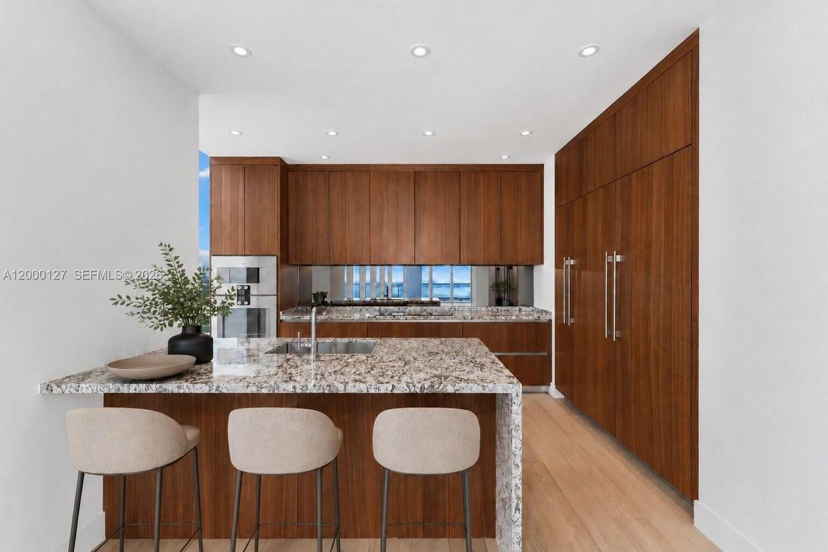 UNA Residences Brickell Living Room. Virtually Staged.