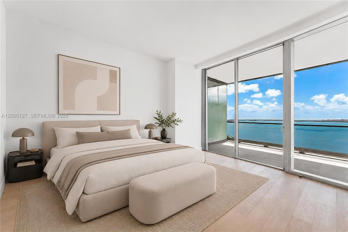 UNA Residences Brickell. Bedroom. Virtually Staged.