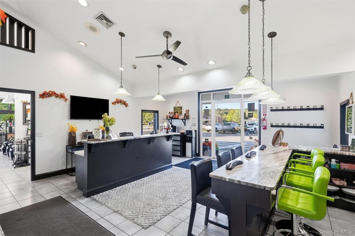 Bright and inviting space; check-in for your manicure, pedicure or massage