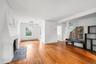 Dining area - living room with wood burning fire place