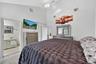 Vaulted ceiling with track lighting