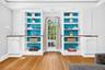 Built-ins and door to patio