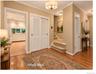 The entry hall is generously sized and welcoming.